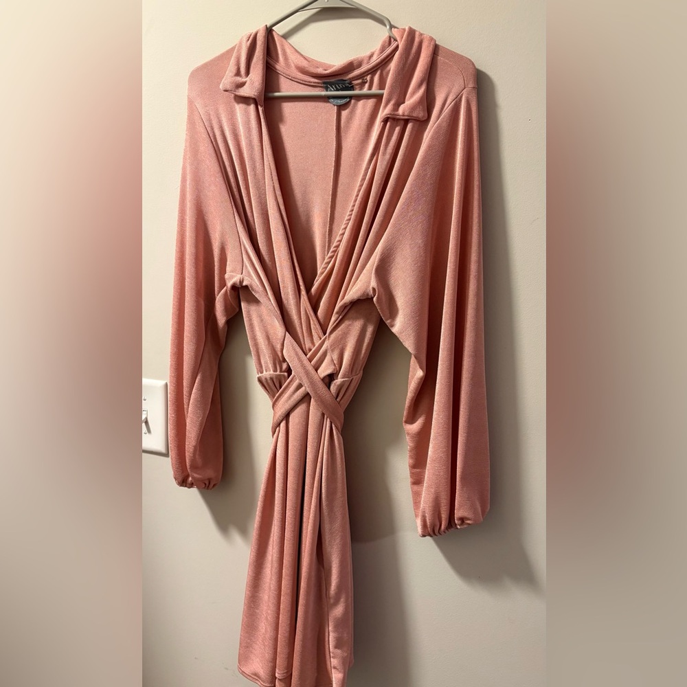 ARULA Blush Pink Wrap Dress
